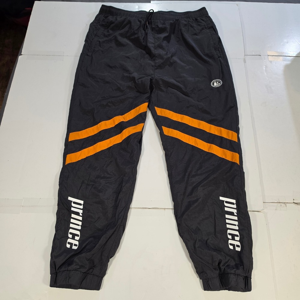 Prince x Titos Handmade Vodka Track Pants Mens XXL Black Orange Nylon Joggers